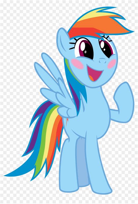 Rainbow Dash - Mlp Rainbow Dash Blushing Vector - Free Transparent PNG ...