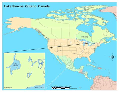 Location of Lake Simcoe, Ontario (map provided by J. McNiece, OMNR ...