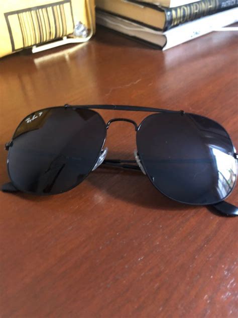 GOOD AS NEW! All Black Ray Ban Polarized Aviator Sunglasses. In mint ...