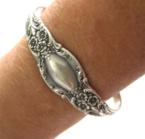 Vintage Silver Bracelet Sterling Antique Cuff Bracelet LUNT