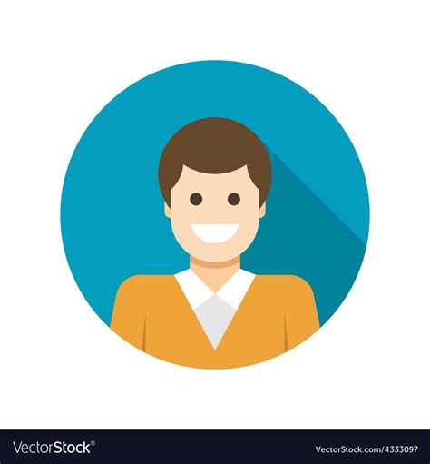 Flat business man user profile avatar icon Vector Image