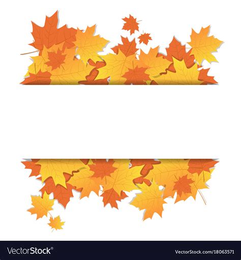 Autumn leaves frame on banner with copy space Vector Image