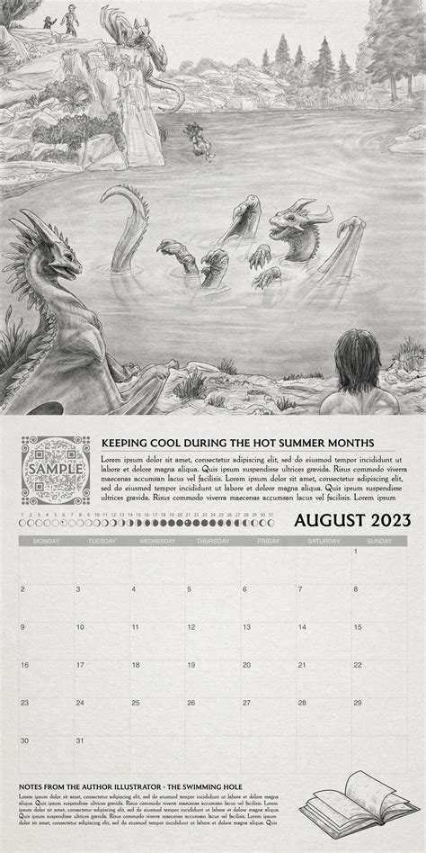 2023 Dragon Calendar Sample page by TheDragonStory on DeviantArt