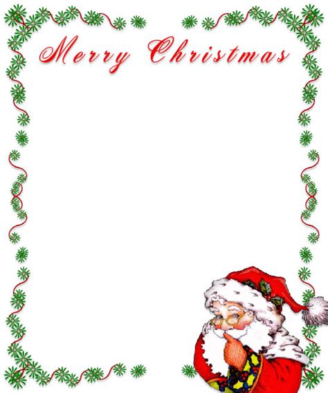 Free Santa Claus Christmas Borders - Clipart - Frames