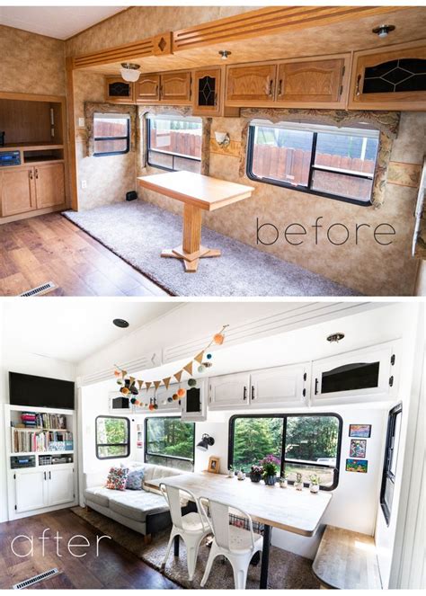 our 5th wheel reno | Rv remodel, Loft bed, Home