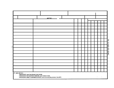 Exclusive Army Hand Receipt Template Simple