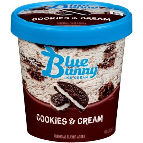 Blue Bunny Cookies and Cream Ice Cream (16 fl oz) - Instacart