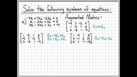 Linear Algebra Example Problems - Solving Systems of Equations (1/3 ...