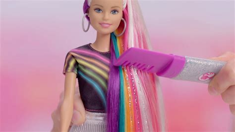 Barbie Rainbow Sparkle Hair Doll- Smyths Toys - YouTube