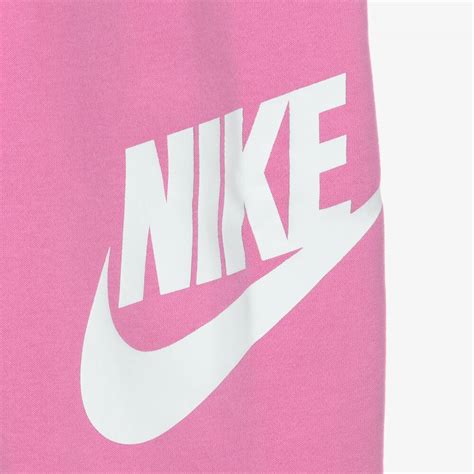 Nike - Girls Pink Cotton Swoosh Tracksuit | Childrensalon