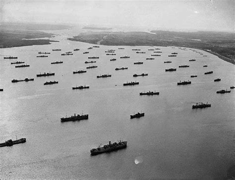 A convoy heading from Halifax to Great Britain.