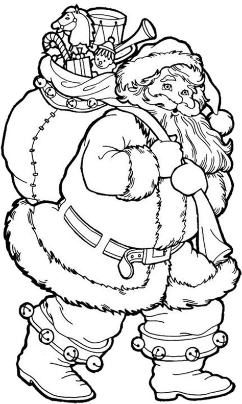 Christmas Coloring, Christmas Coloring Pages Printable Santa With Big ...