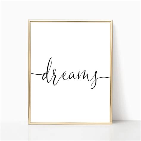 Sweet Dreams Typography Print Set Inspirational PRINTABLE | Etsy