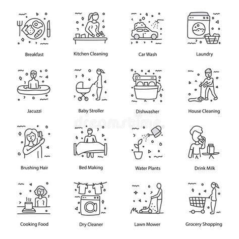 Chores Icons Stock Illustrations – 1,295 Chores Icons Stock ...