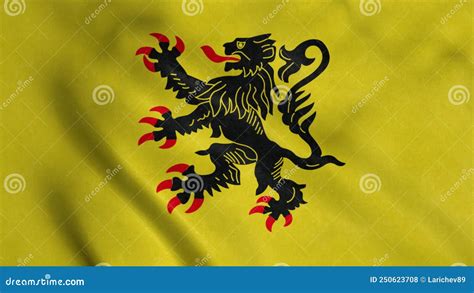 Nord-Pas-de-Calais Flag, France, Waving in the Wind, Background Stock ...