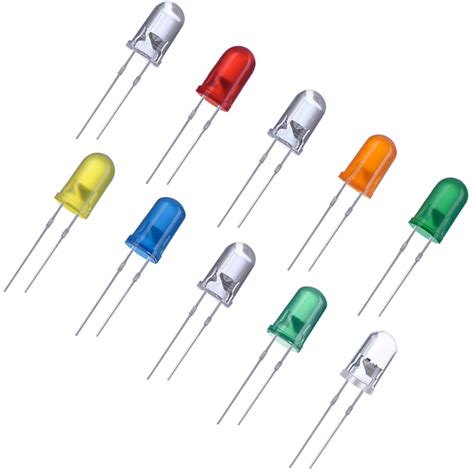 eBoot 100 Pieces Clear LED Light Emitting Diodes LED Lamp Assorted Kit ...