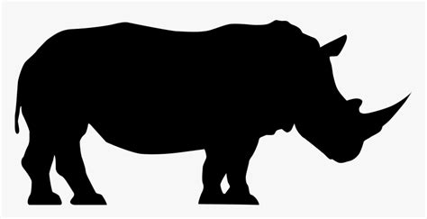 File - Rhinoceros Profil - Transparent Background Rhino Silhouette, HD ...