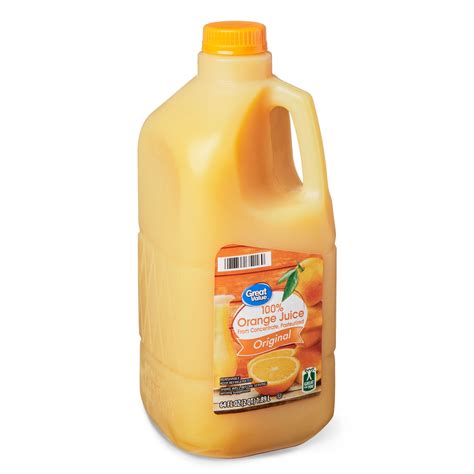 Great Value Original 100% Orange Juice, 64 fl oz - Walmart.com ...