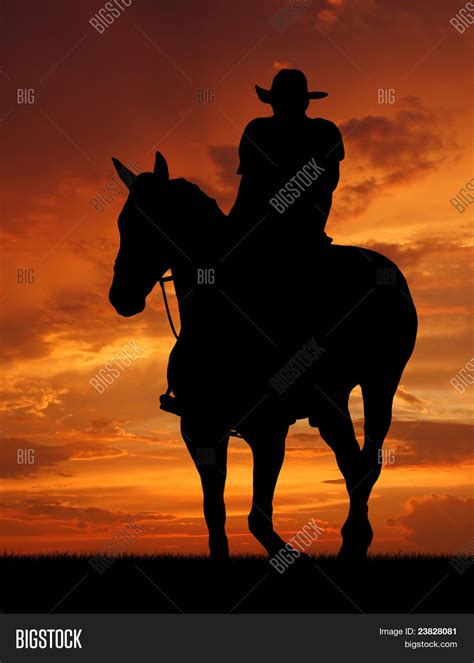 Silhouette Cowboy Image & Photo (Free Trial) | Bigstock