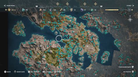 Collectibles Locations Map - Assassin's Creed Odyssey | Hold To Reset