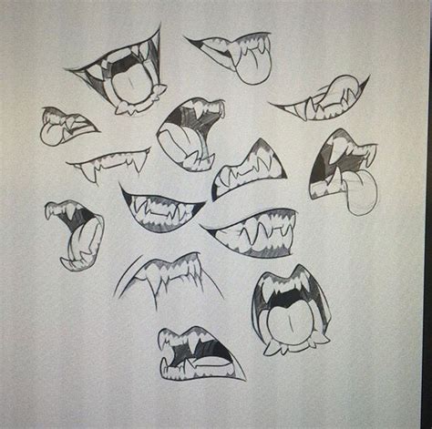 Sharp Teeth Smile Drawing