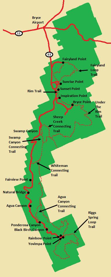 Wanderlust Travel & Photos - Bryce Canyon National Park Map