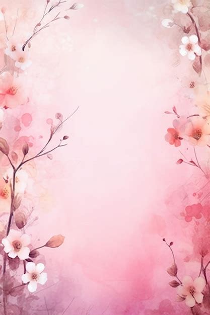 Pink floral background with a pink flower background | Premium AI ...