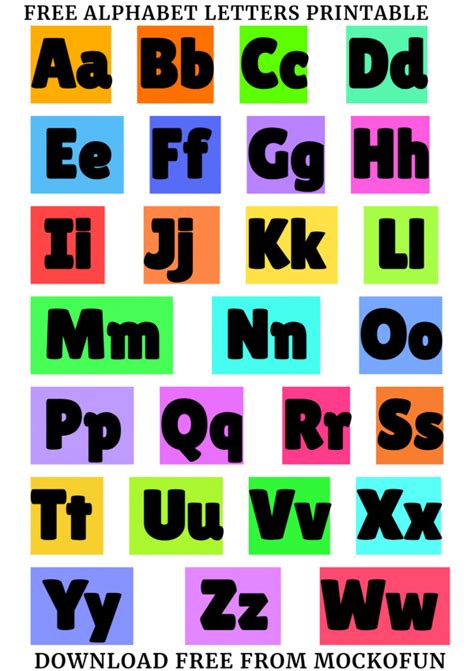 ️ [FREE] Alphabet Letters Printable - MockoFUN