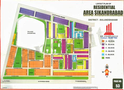 Layout Plan Residential Area Sikandrabad