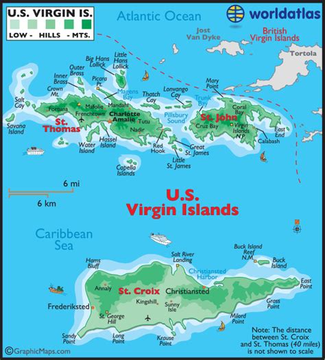 St Croix Map, St Croix Island in US Virgin Islands