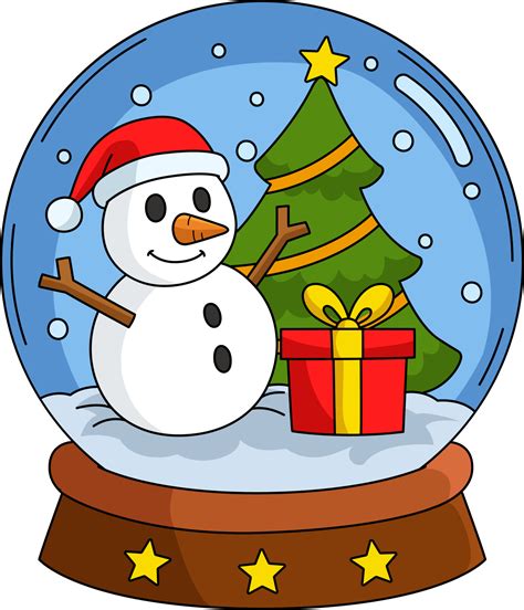 Christmas Snow Globe Cartoon Colored Clipart 10789516 Vector Art at ...