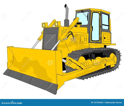 Bulldozer Vector Illustration | CartoonDealer.com #2566090