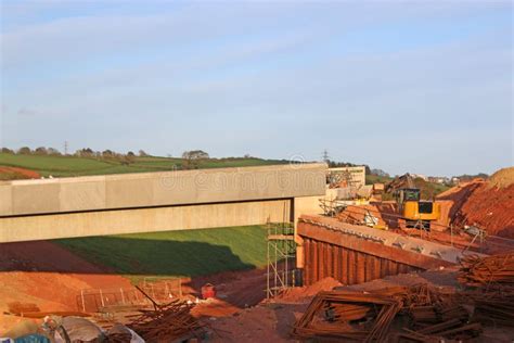 Road Bridge Under Construction Stock Photo - Image of dump, heavy ...