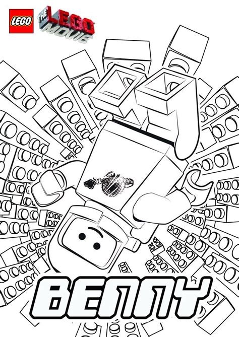 The LEGO Movie Coloring Pages - Benny | Lego movie coloring pages, Lego ...