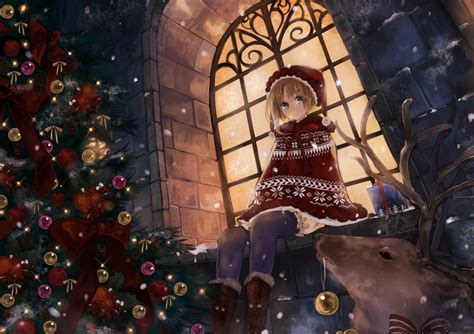 Anime Christmas Scenery Wallpapers - Wallpaper Cave