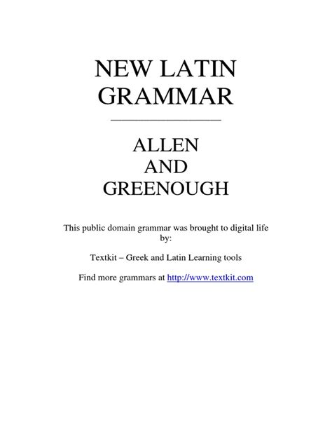 Latin Grammar