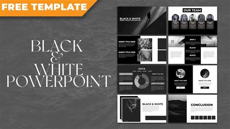 How to Make Black and White Themed PowerPoint [ FREE TEMPLATE ] - YouTube