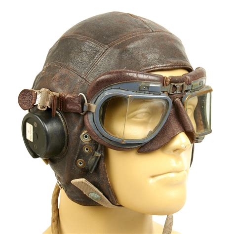 WW2 Luftwaffe Winter Flying Helmet Worn By RAF Polish Fighter Pilot ...