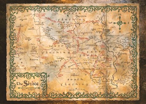 'The Shire Map' Poster by Middle-Earth | Displate