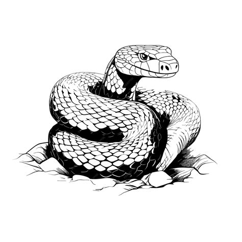 Premium Vector | Hand drawn sketch copperhead snake illustration