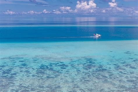 Premium Photo | Aerial ocean view of maldives atolls, world top beauty ...