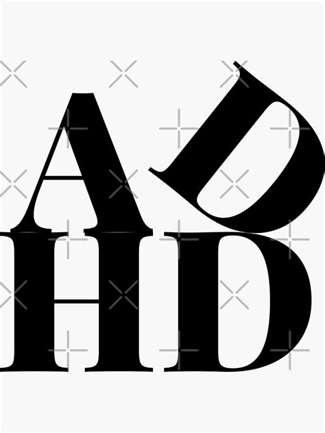 "ADHD " Sticker for Sale by MadEDesigns | Redbubble