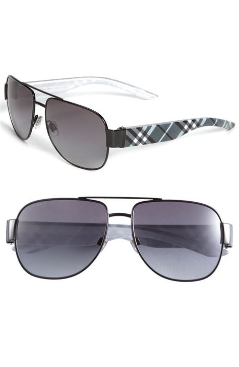 Burberry Check Print Aviator Sunglasses | Nordstrom