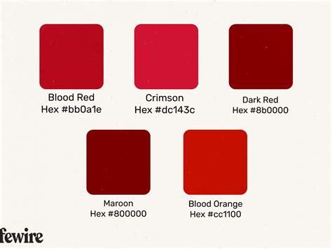 Scarlet Color Chart