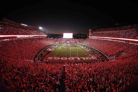 Sanford Stadium Georgia Bulldogs Night Game Digital Art by Digital Images