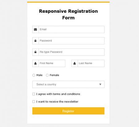 50+ fresh HTML CSS Registration Form Templates – freshDesignweb