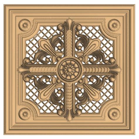 Decorative Wood Carving Design for CNC Router Stl File Free Download ...