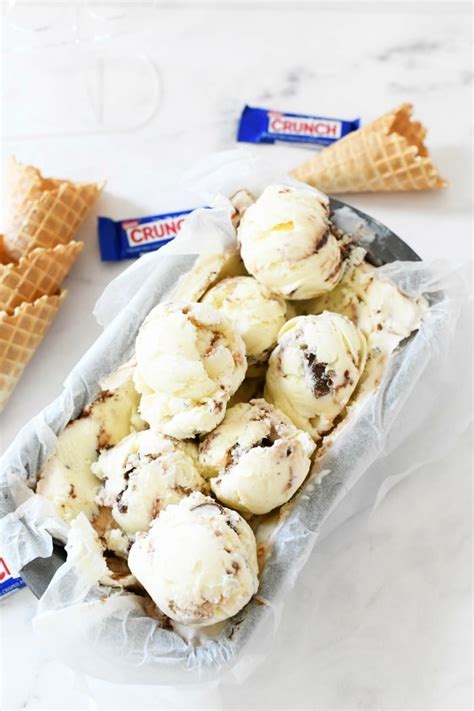 Homemade Crunch® Bar Ice Cream Recipe - Savvy Saving Couple