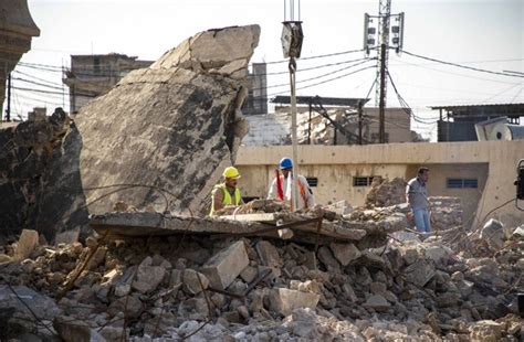 Landmark monuments in Mosul, Iraq, rising from ruins | News-photos ...