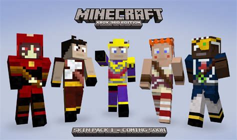 Full List for Minecraft Xbox 360 Skin Pack #1